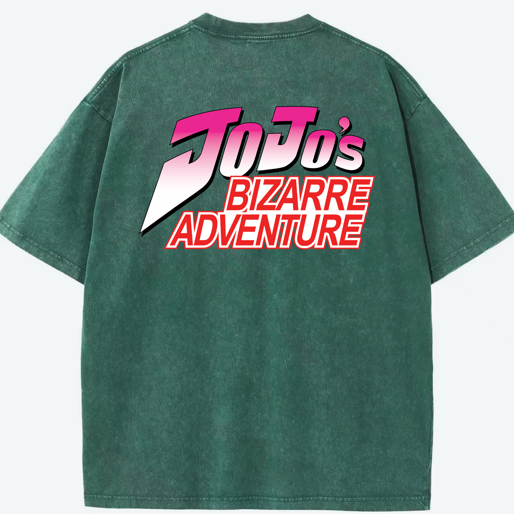 （画像用） ジョジョの奇妙な冒険 JoJo's Bizarre Adventure 綿100% ヴィンテージ風 半袖Tシャツ（背面プリント）